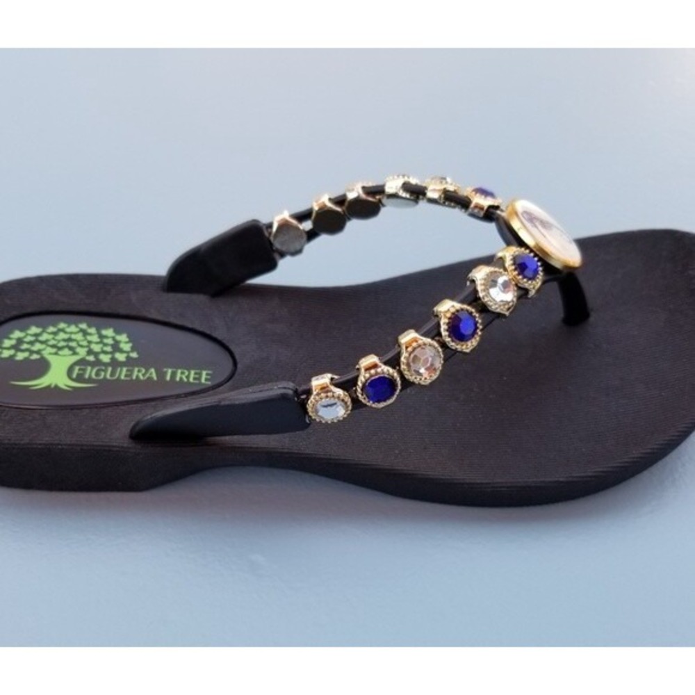 Paige Beautiful Crystal Flip Flops Sandals SUPER COMFY Size 6 - Picture 3 of 4